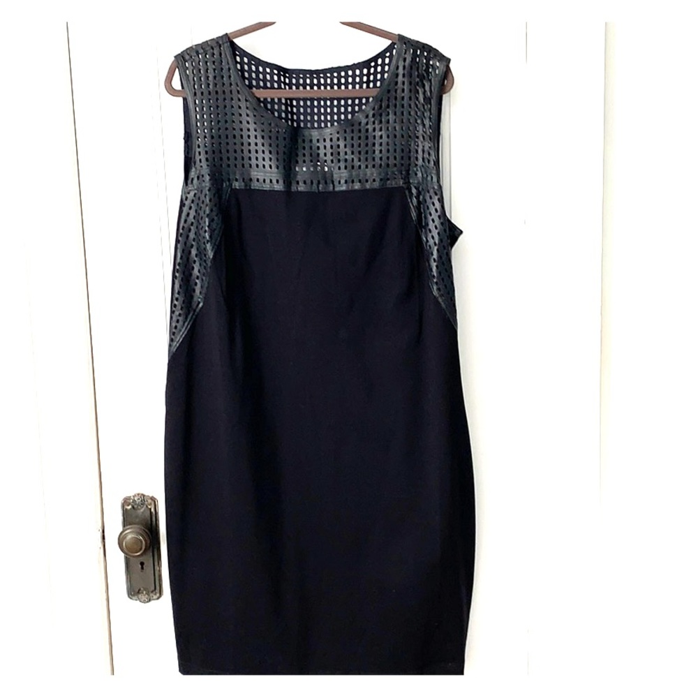 Black Moda Mix Body Con Sheath Dress